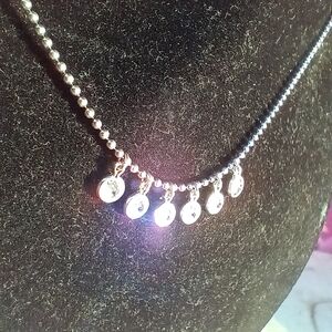 .925 Silver & 6 CZ Italian Necklace
